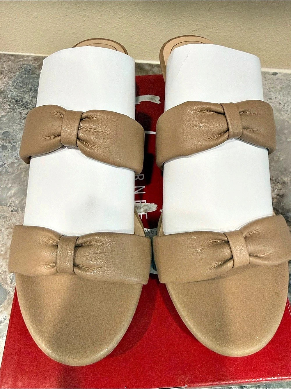 Journee Collection Dyllan Kitten Heel Sandal Taupe US 6.5 M